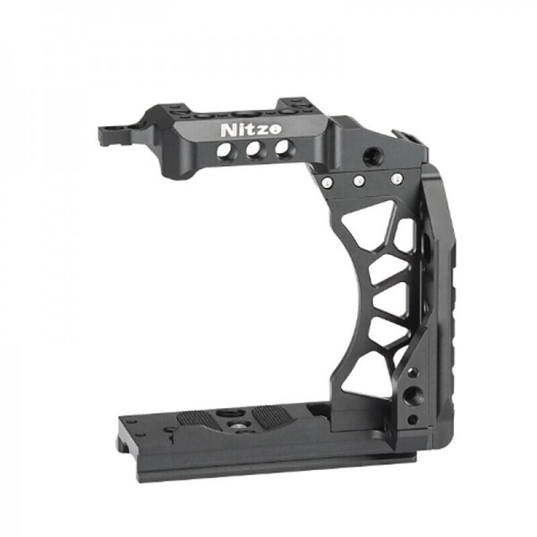 안녕하세요 마켓율 입니다,Nitze T-S06A Half Cage for Sony A7 IV with Built-in NATO Rail and Arca Swiss QR Plate - T-S06A